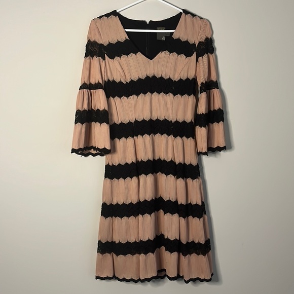 Taylor pink and black cocktail dress - Picture 1 of 7